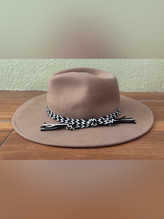 Free People x Mossant Wild Heart Braided Trim Felt Hat in Taupe main image 6